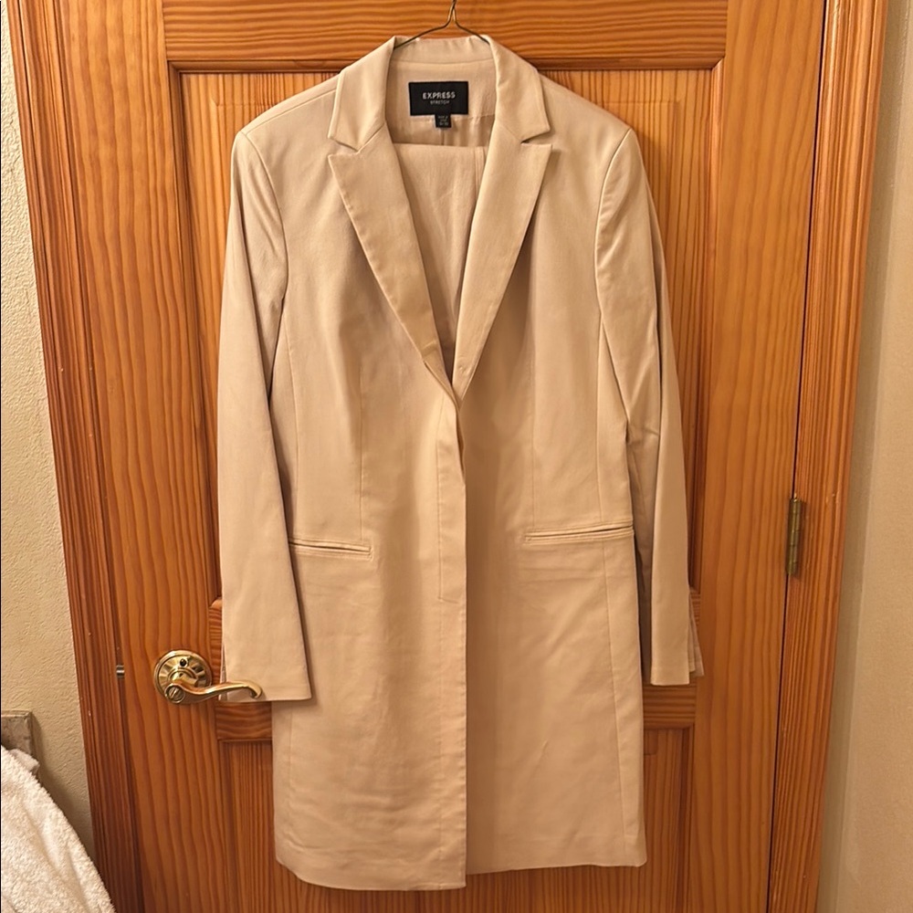 Express Tan Blazer Tailored Suit Jacket set